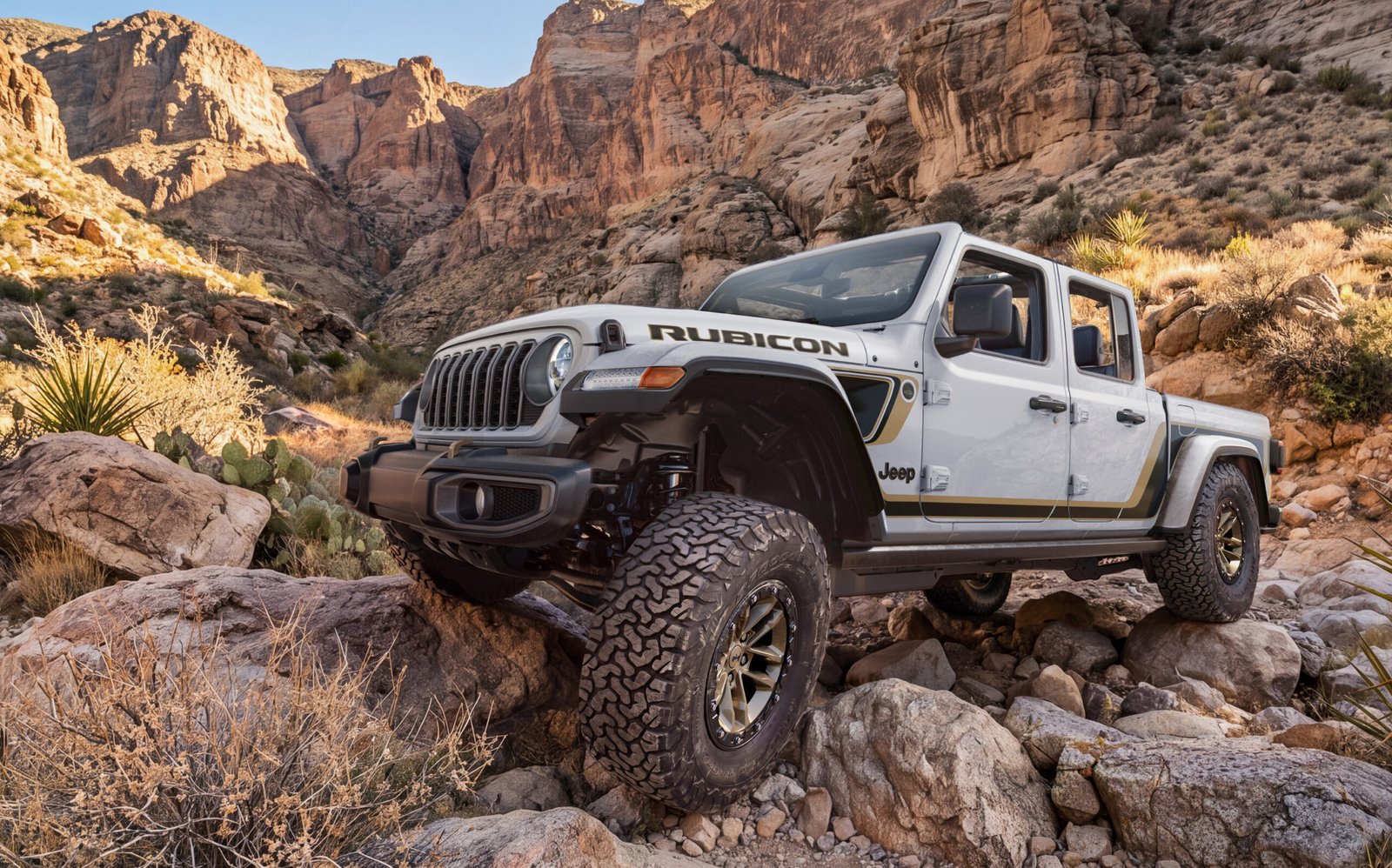 2027 Jeep Gladiator 35-inch Tire Launch Edition with bronze beadlock-capable wheels